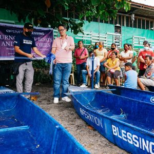batangas fishermen received boats from operation blessing 5